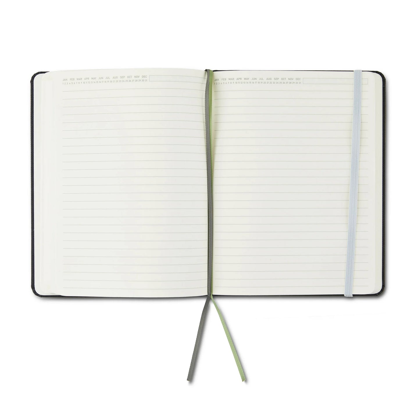 Pen+Gear School Fabric Cover Journal, Black, 240 Ruled Pages, Elastic Band