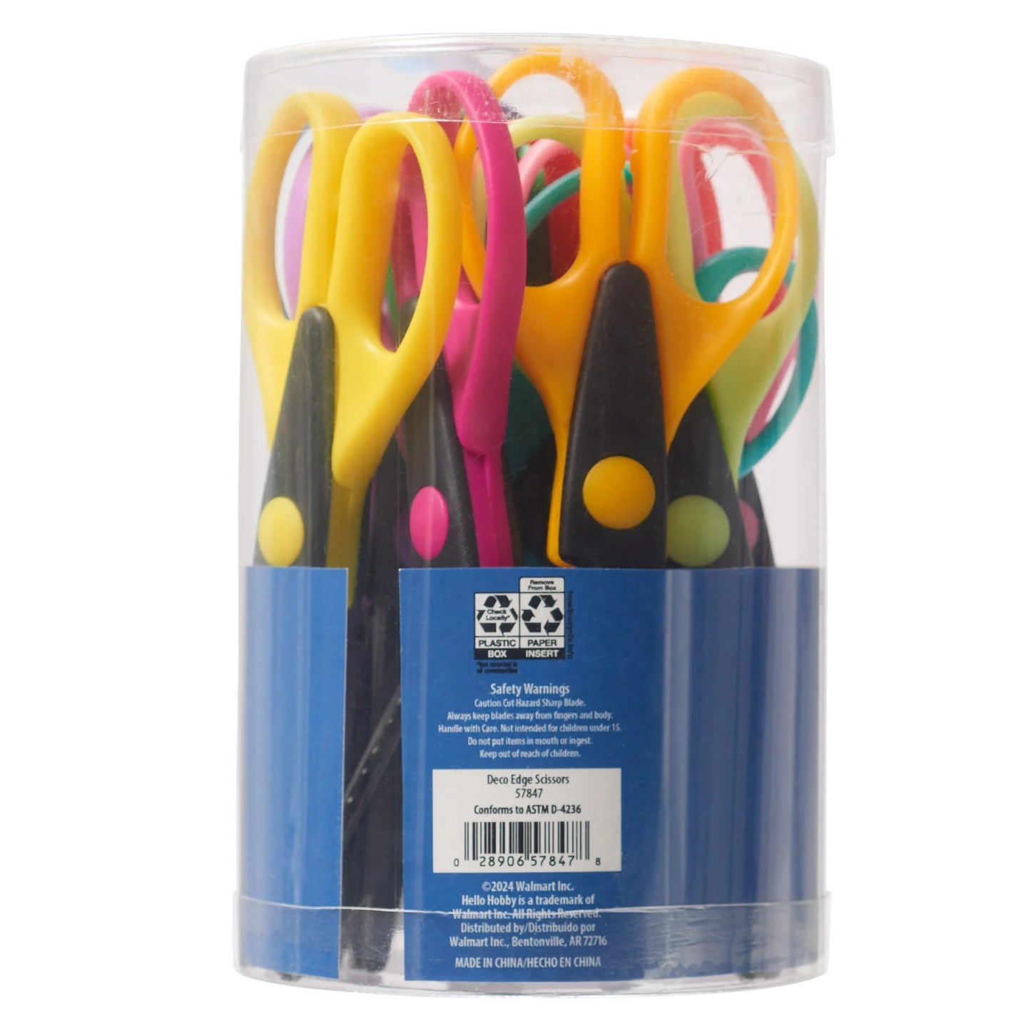 Hello Hobby 6.5" Decorative Edge Artistic Learning Scissors, 12 Pieces