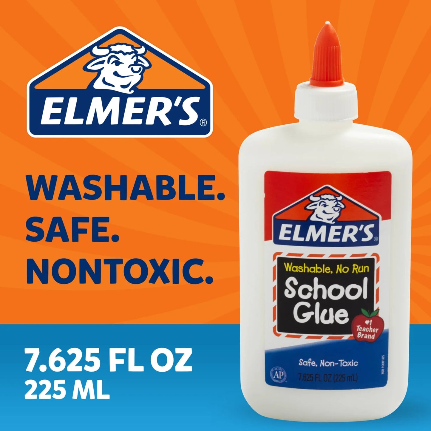 Elmer's Liquid School Glue, Washable, Great for Making Slime, 7.625 Ounces, 1 Count