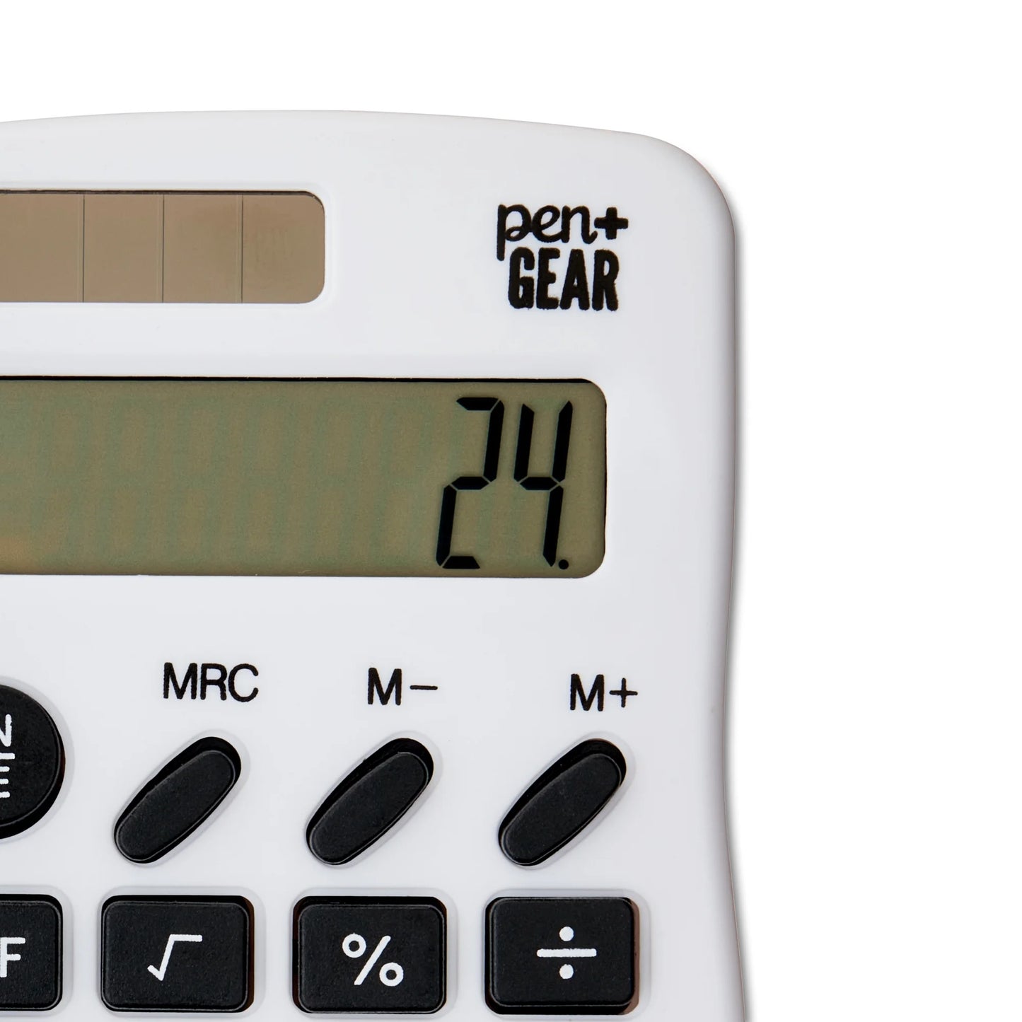 Pen+Gear Basic Calculator, 8-Digit Display Handheld Calculator, Portable, White Color, Elementary School
