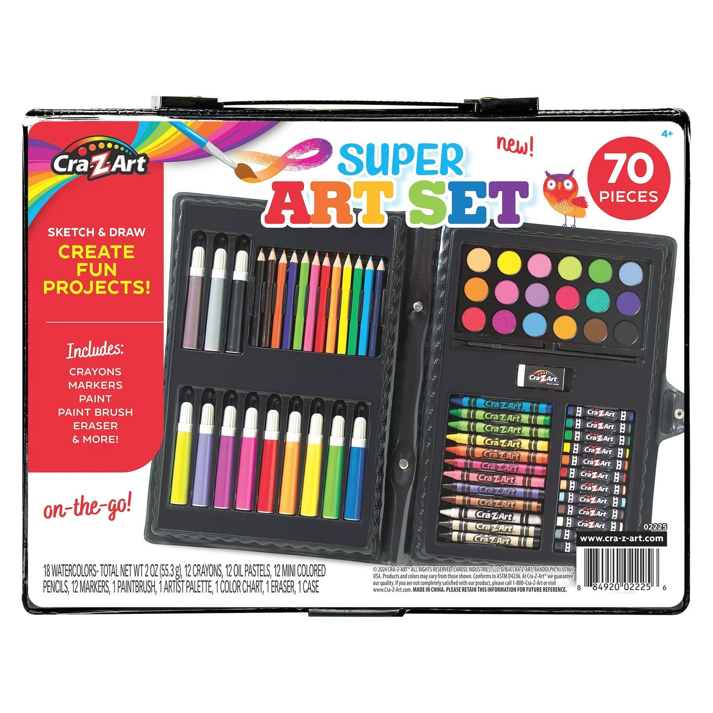 Cra-Z-Art Super Art Set-70 Piece Set for Creative Exploration