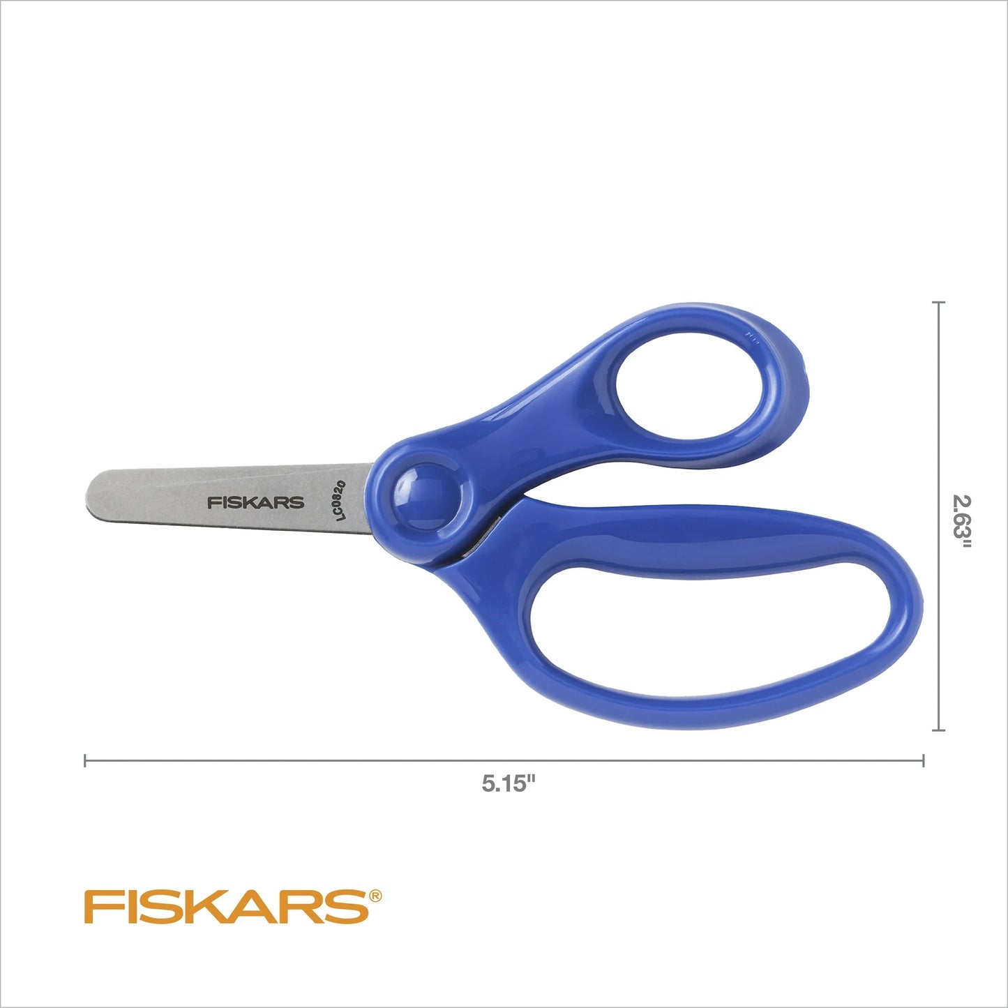Fiskars 5 Inch Pointed Kids Scissor Ages 4-7, Safety Scissors With Cover