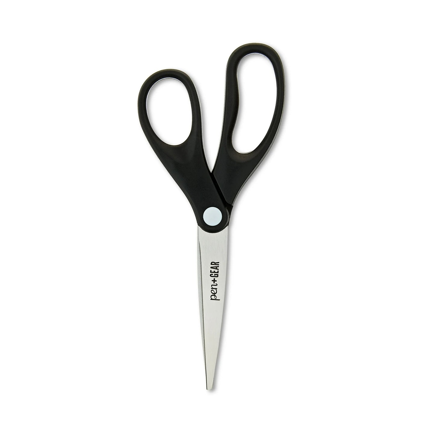 Pen+Gear 8-inch All-Purpose Stainless-Steel Scissors, Pointed, School Supplies, Black