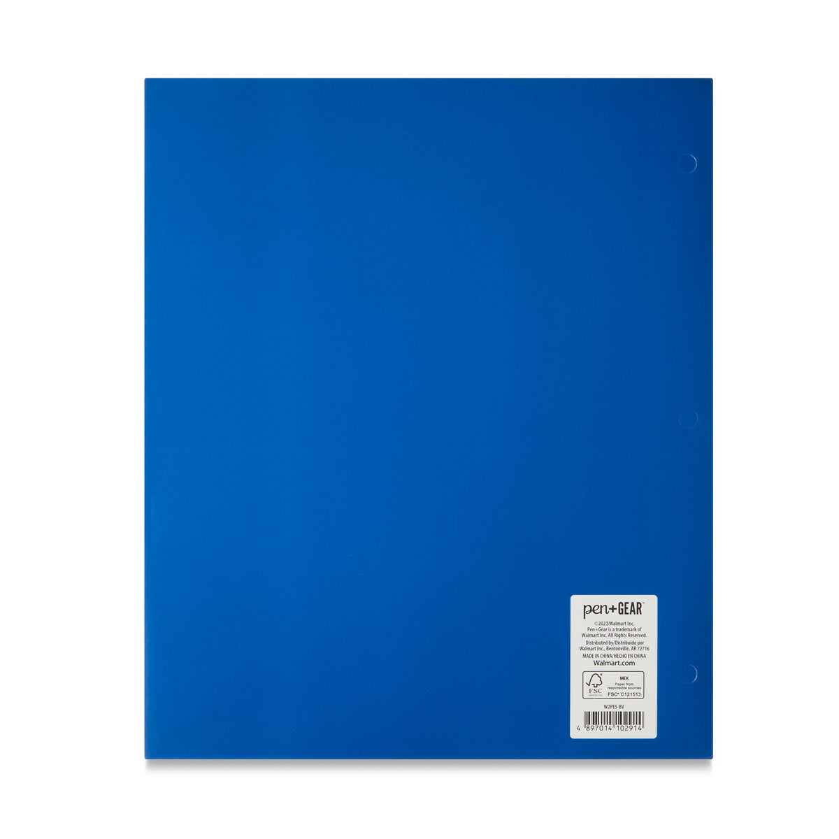 Pen+Gear 2-Pocket Paper Folder, Blue - image 2