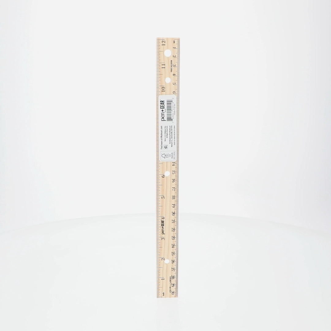Pen + Gear Wood Ruler, 12 inch, Ideal for Elementary to High School Educational Level