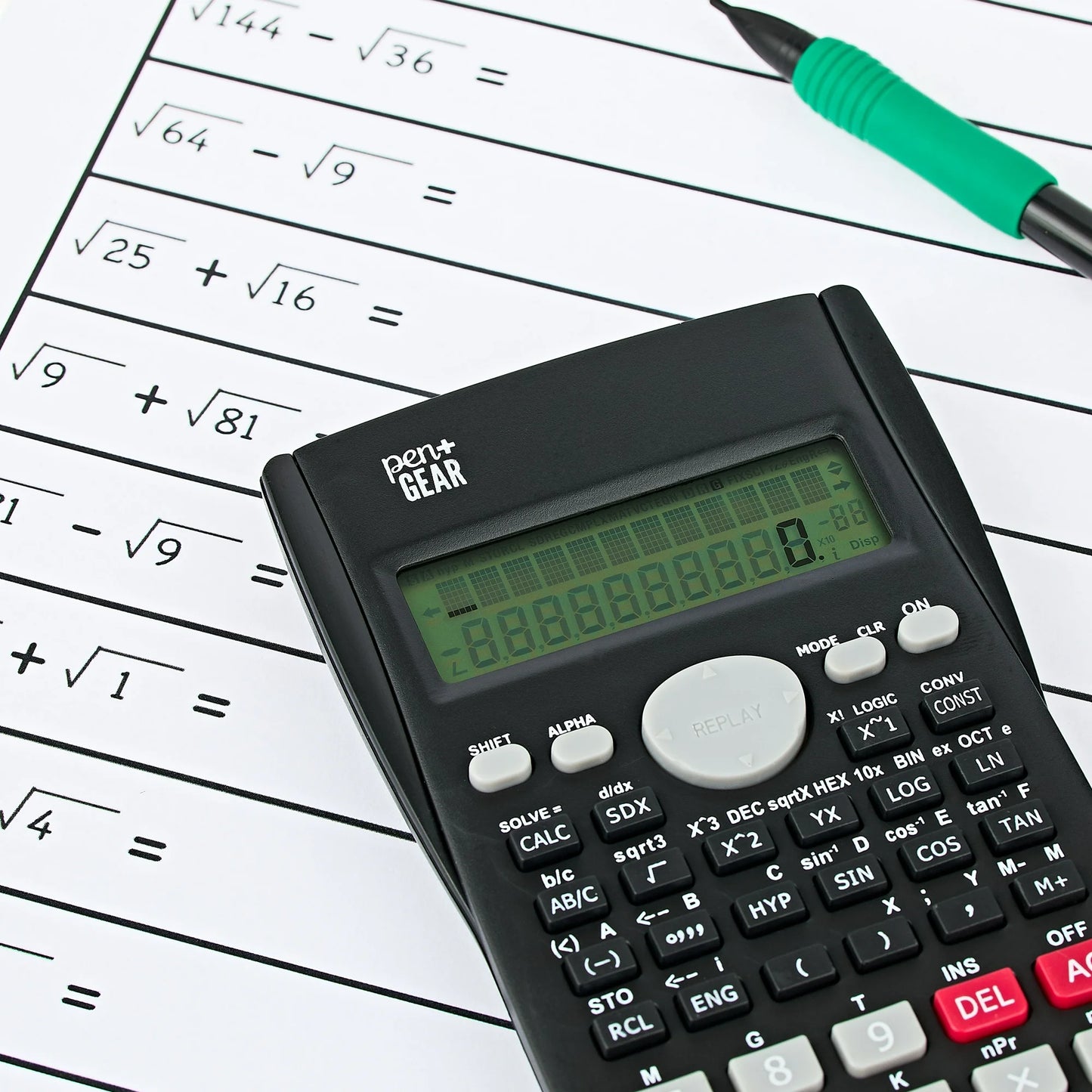 Pen+Gear Scientific Calculator For High School Classes and Engineering, Black