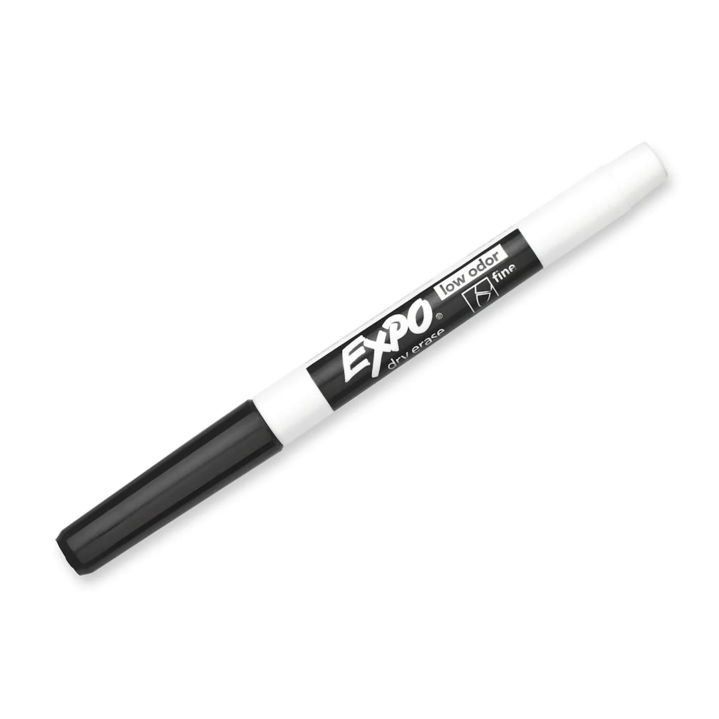 Expo Low Odor Dry Erase Markers, Fine Tip, Black, 4 Count