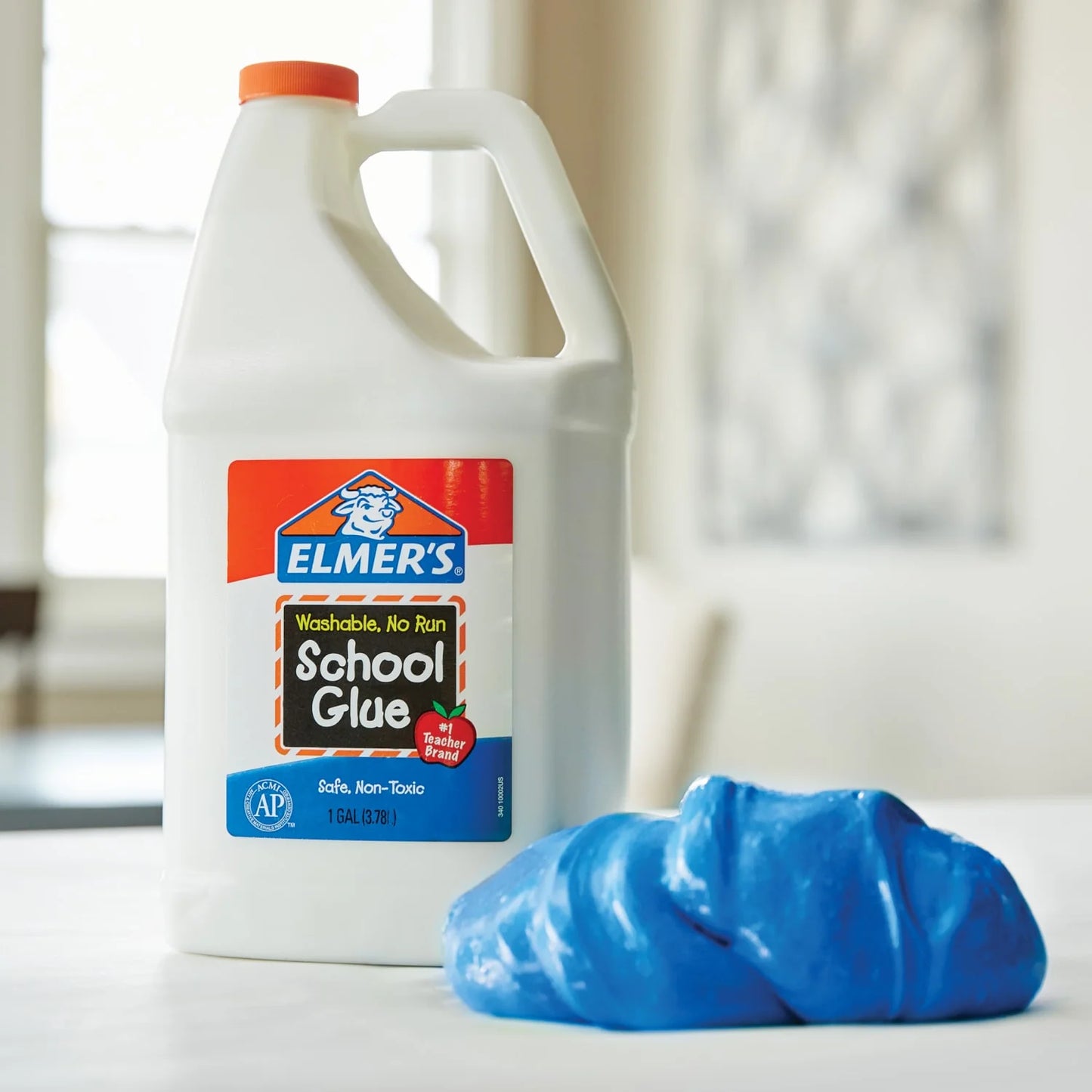 Elmer's Liquid School Glue, Washable, Great for Making Slime, 1 Gallon, 1 Count