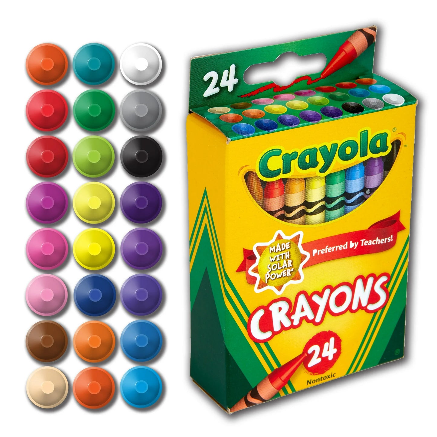 Crayola Crayons, 24 Count, Coloring Supplies for Kids, Classroom Must Haves for Teachers, Classic Colors