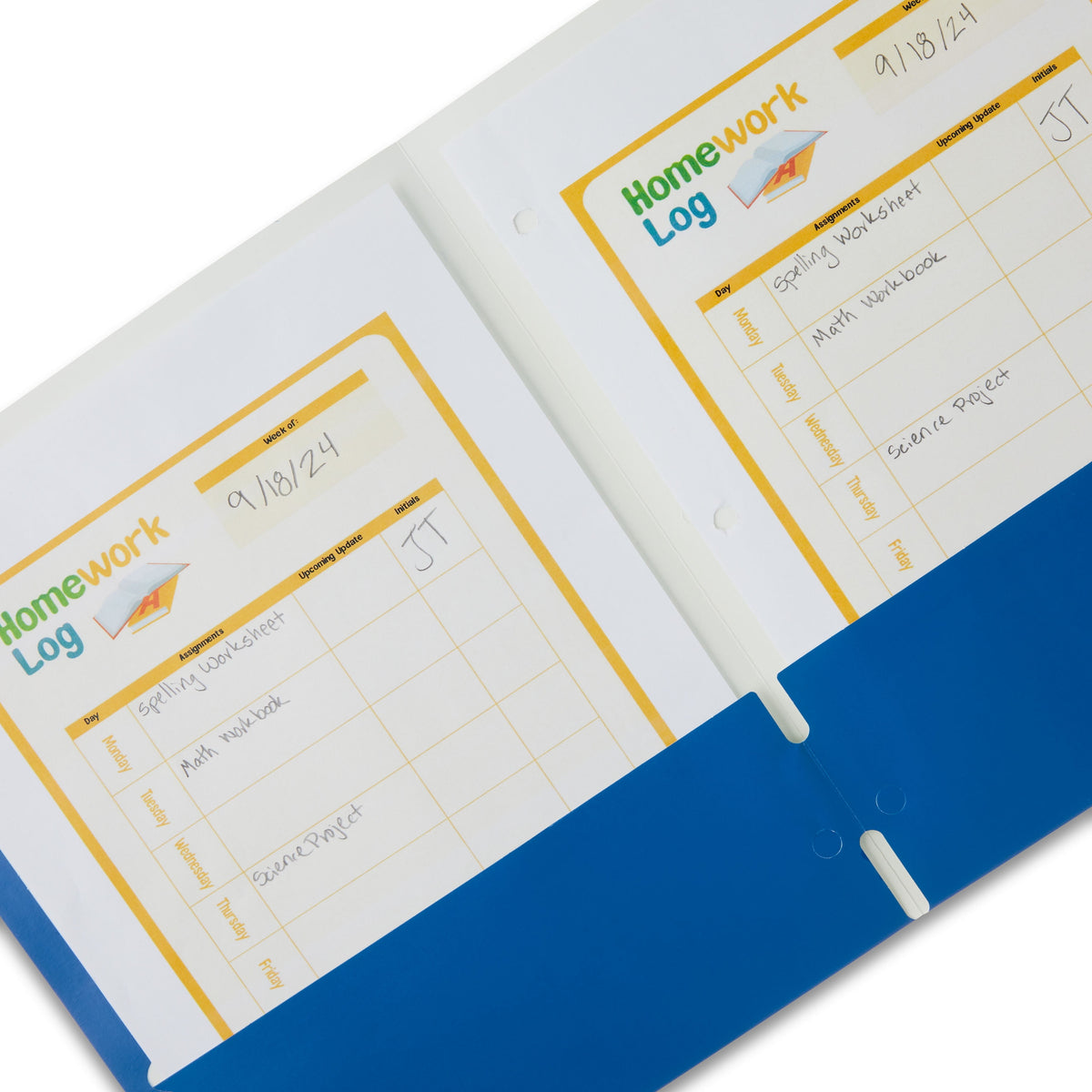 Pen+Gear 2-Pocket Paper Folder, Blue - image 5