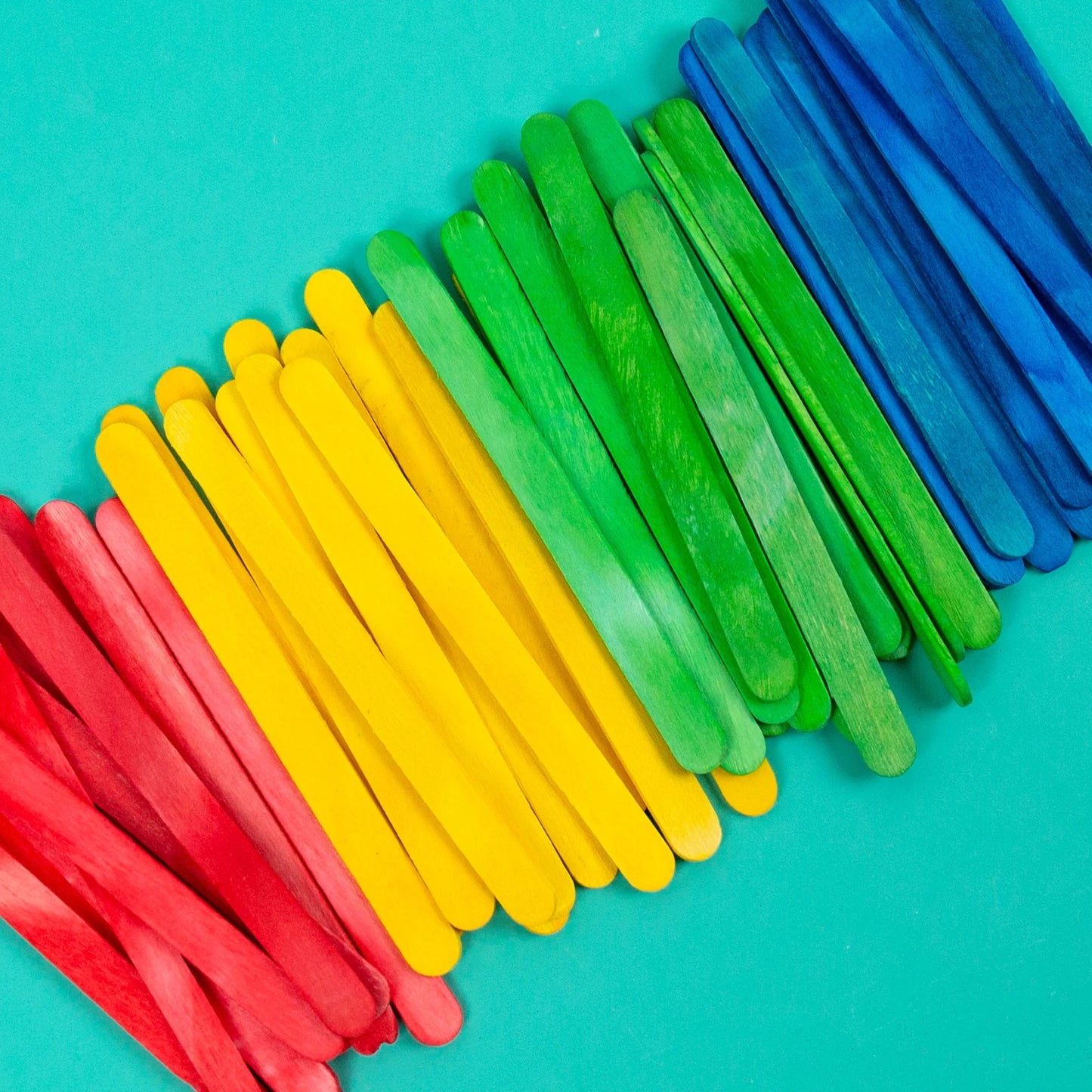 Hello Hobby Multicolor Wood Craft Sticks, 50-Pack