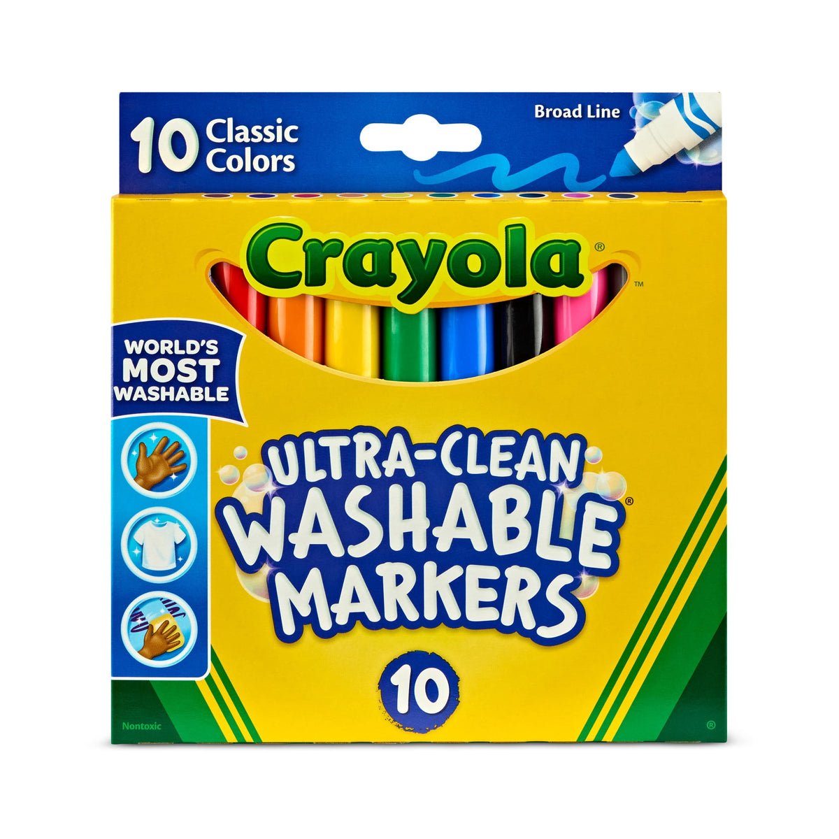 Crayola Ultra-Clean Washable Broad Line Markers, 10 Count - image 6