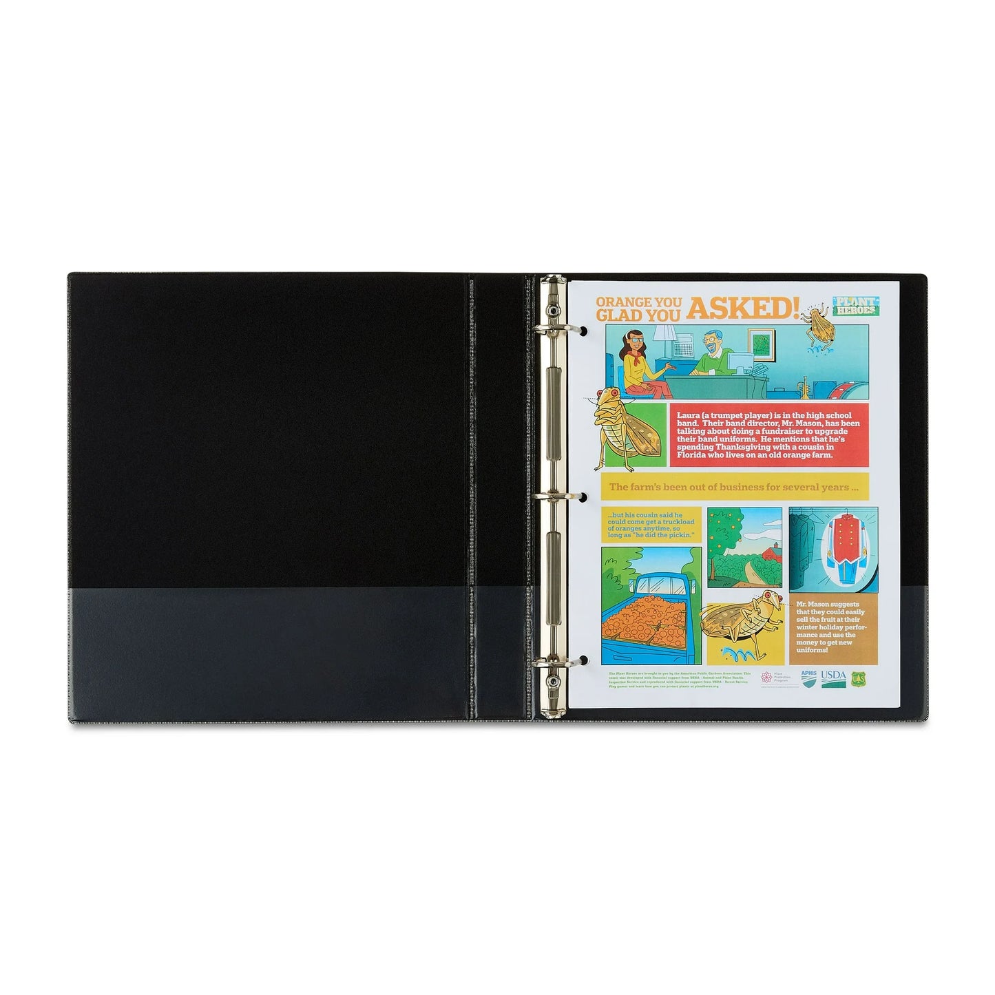 (2 pack) Pen+Gear Durable View 1-inch D-Ring Binder, Black