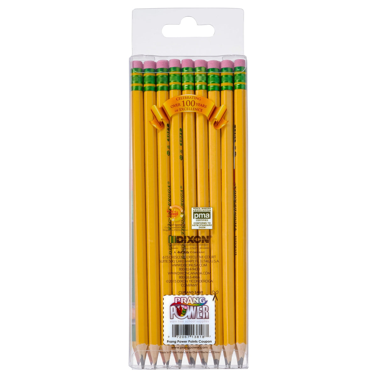 Ticonderoga #2 Pencils, Pre-Sharpened, Yellow, 18 Count - image 2
