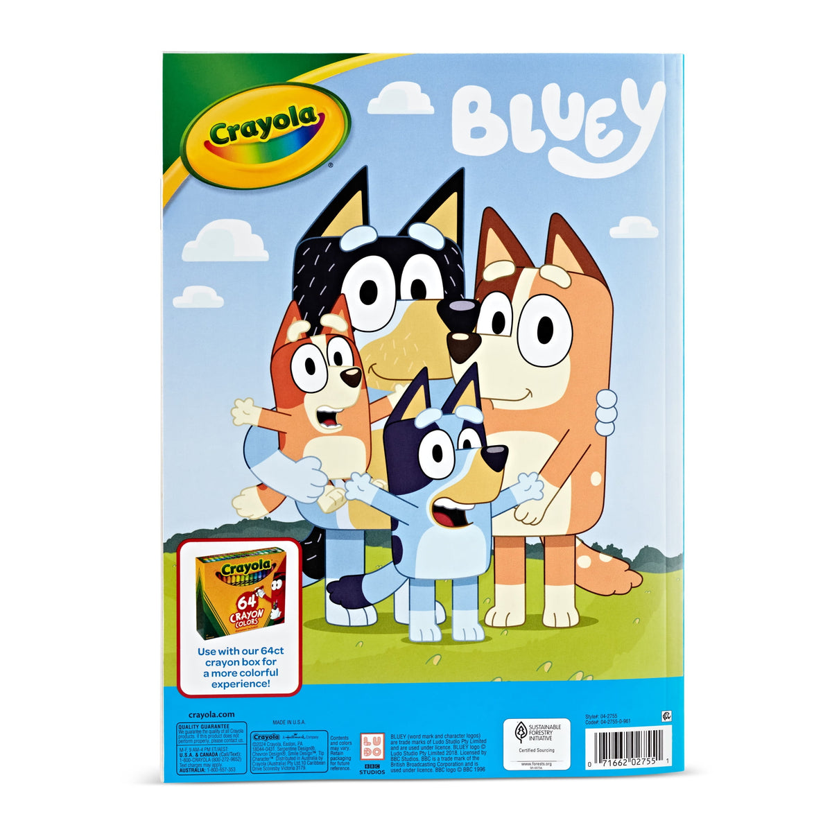 Crayola Bluey Coloring Book with Sticker Sheet, 96 Pages - image 6