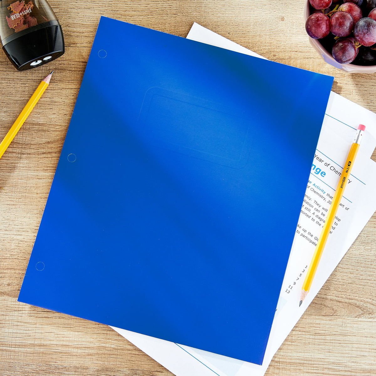 Pen+Gear 2-Pocket Paper Folder, Blue - image 3