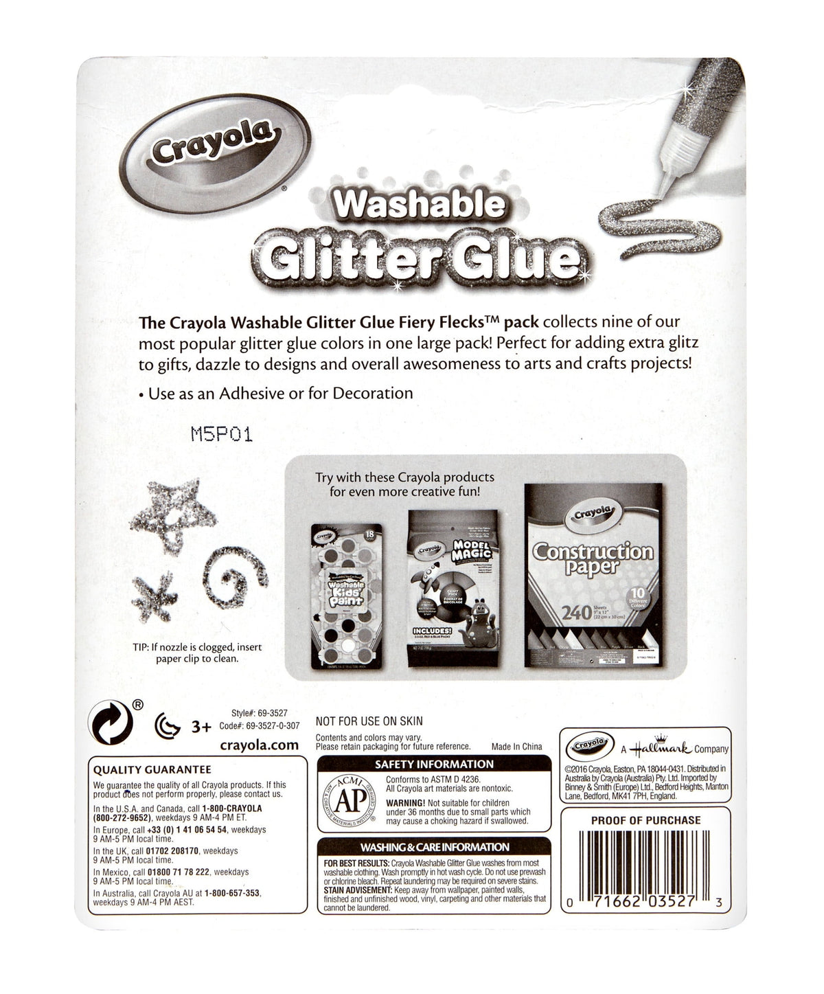 Crayola Washable Glitter Glue, 9 Count - image 2