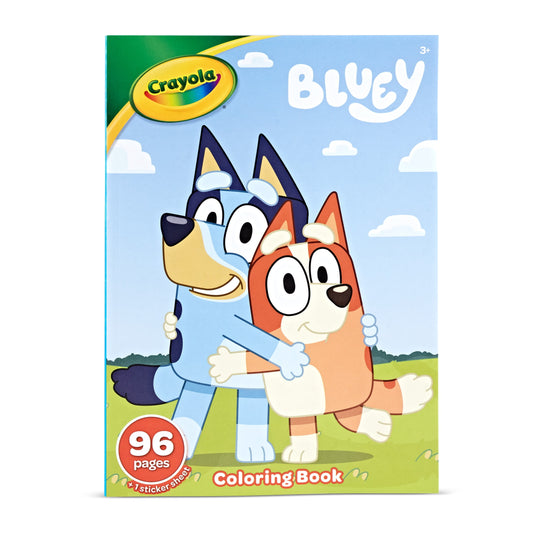 Crayola Bluey Coloring Book with Sticker Sheet, 96 Pages
