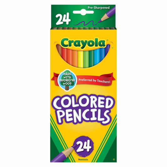 Crayola Colored Pencils, Pre-Sharpened, 24 Count