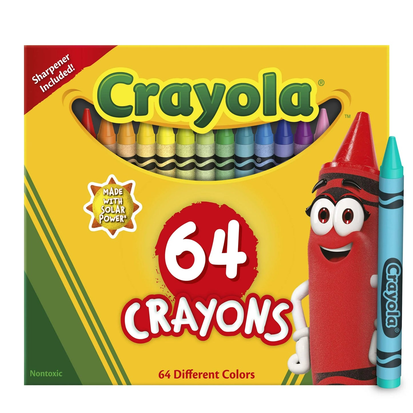 Crayola Crayons with Sharpener, 64 Count, Classroom Must Haves for Teachers, Arts and Crafts