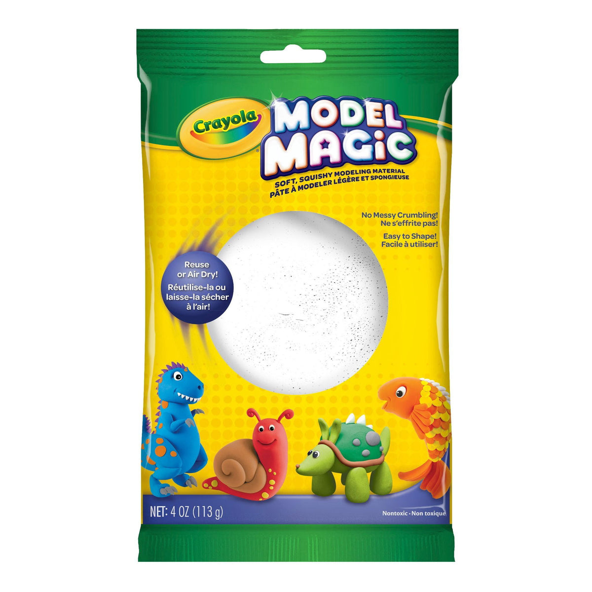 Crayola Model Magic Modeling Dough, White, 4 oz