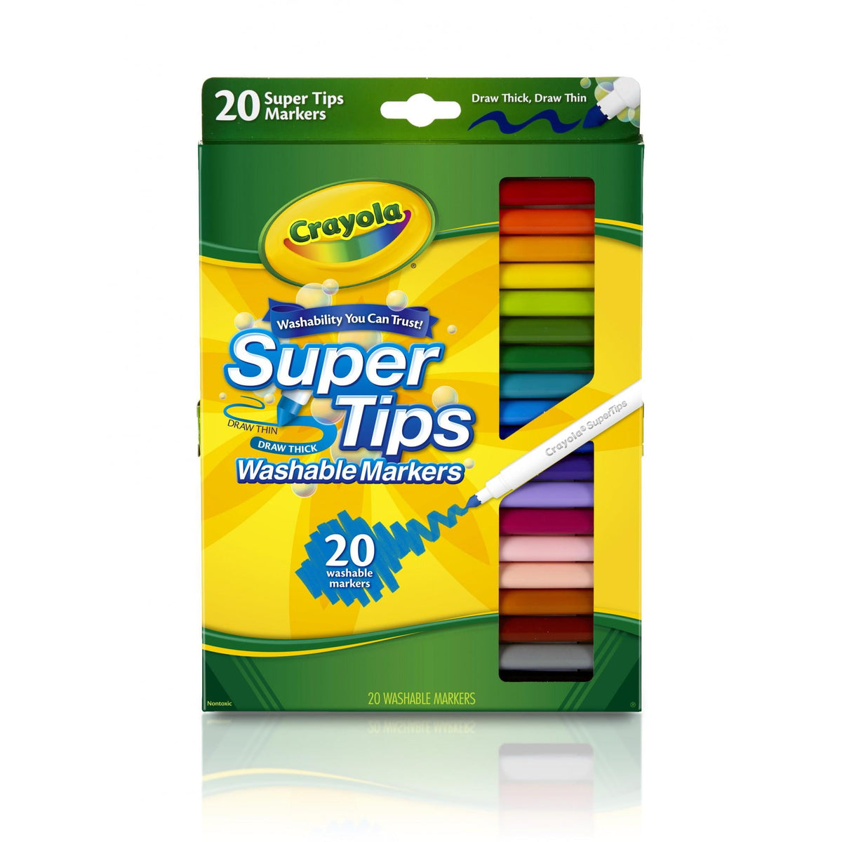 Crayola Super Tips Washable Markers, 20 Count