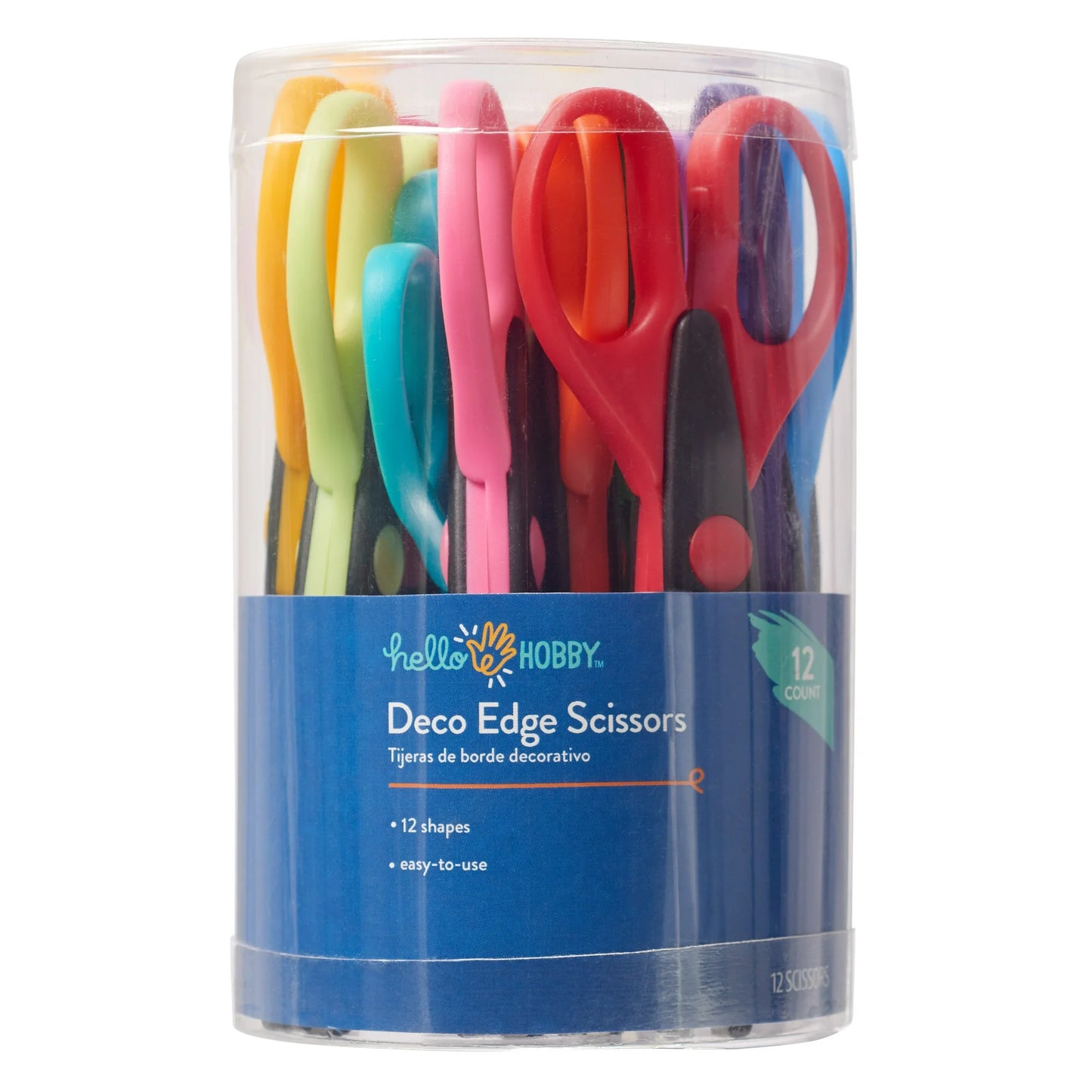 Hello Hobby 6.5" Decorative Edge Artistic Learning Scissors, 12 Pieces