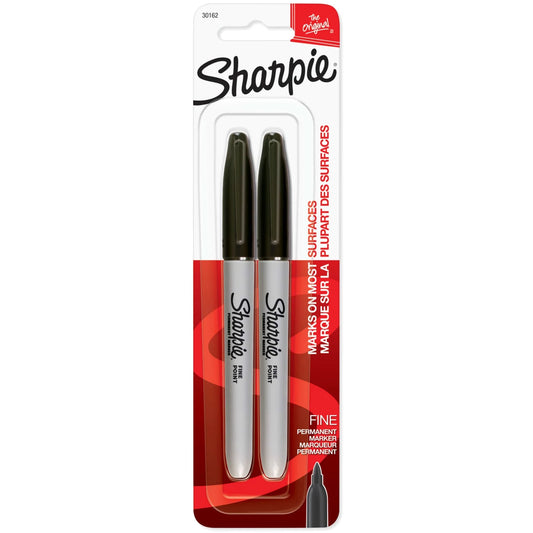 Sharpie Permanent Markers, Fine Point, Black