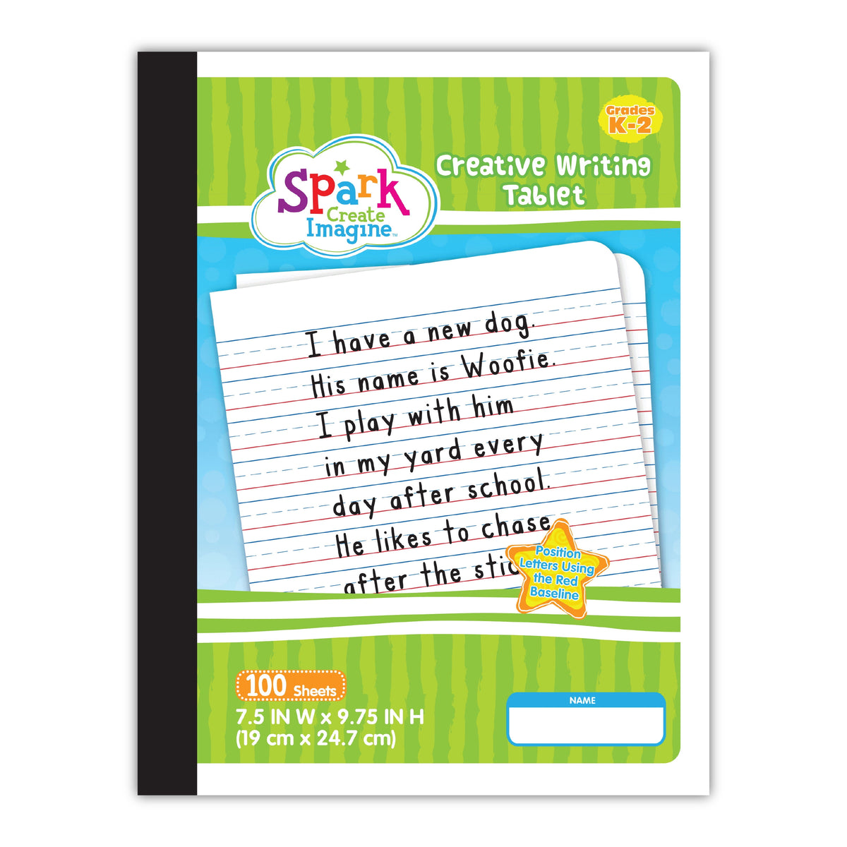 Spark Create Imagine Primary Composition Book, 9.75" x 7.5", 100 Sheets