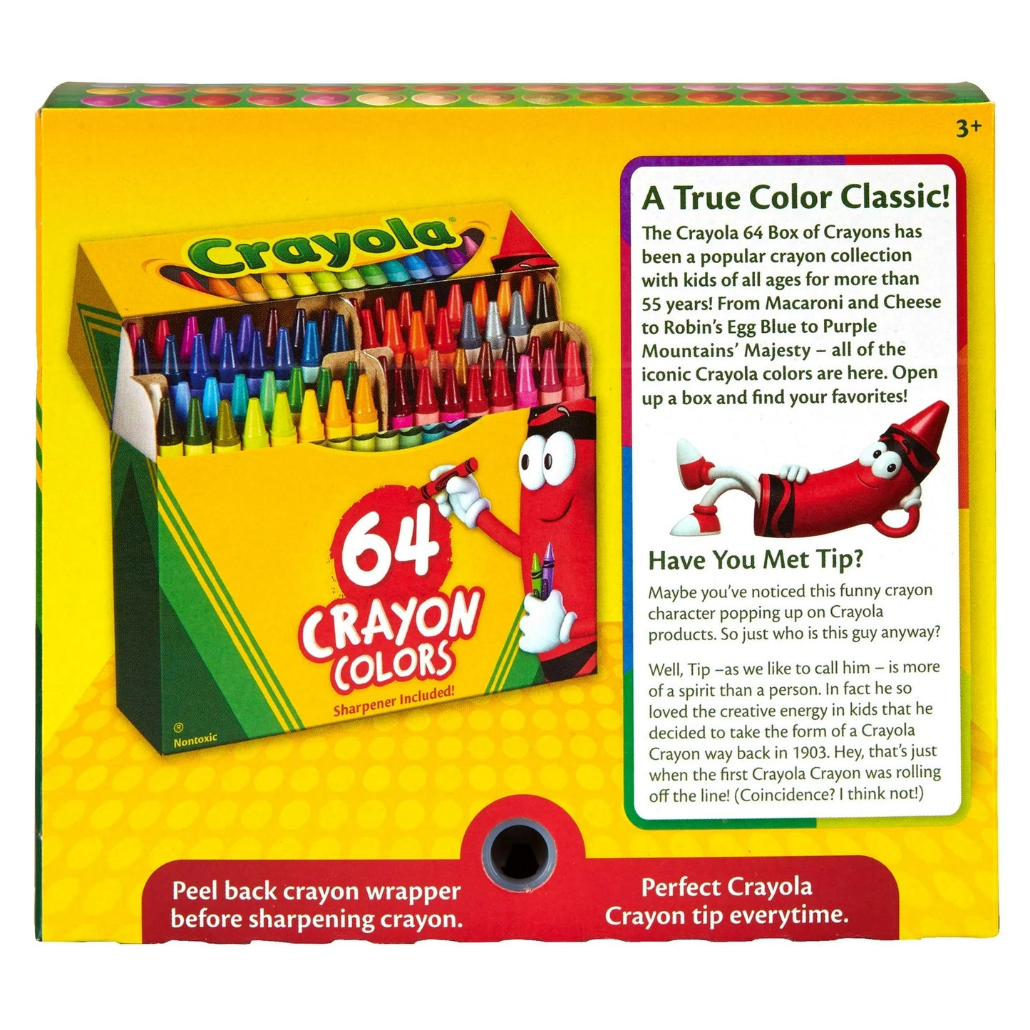 Crayola Crayons with Sharpener, 64 Count, Classroom Must Haves for Teachers, Arts and Crafts