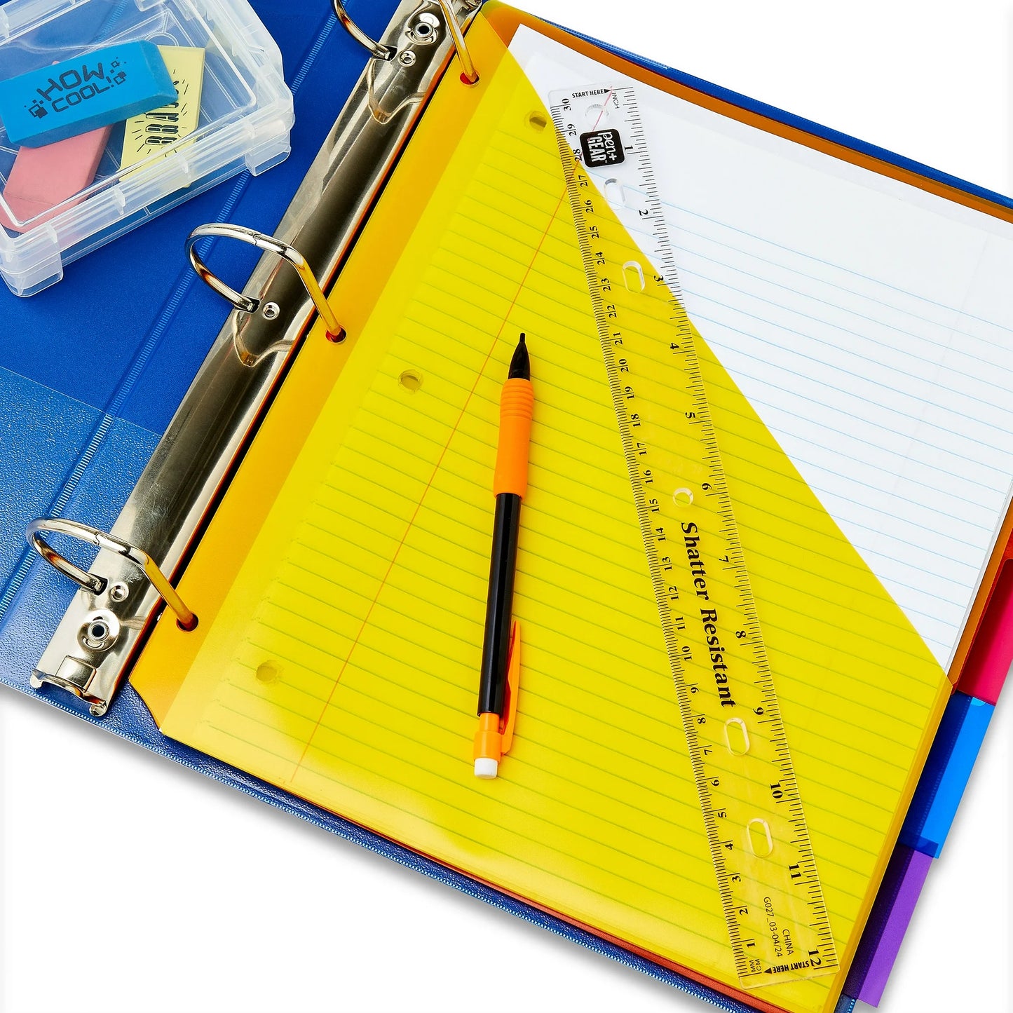 Pen+Gear 12" Plastic Ruler – Clear, Bulk pack Available , recommend for Middle School, High School, College,
