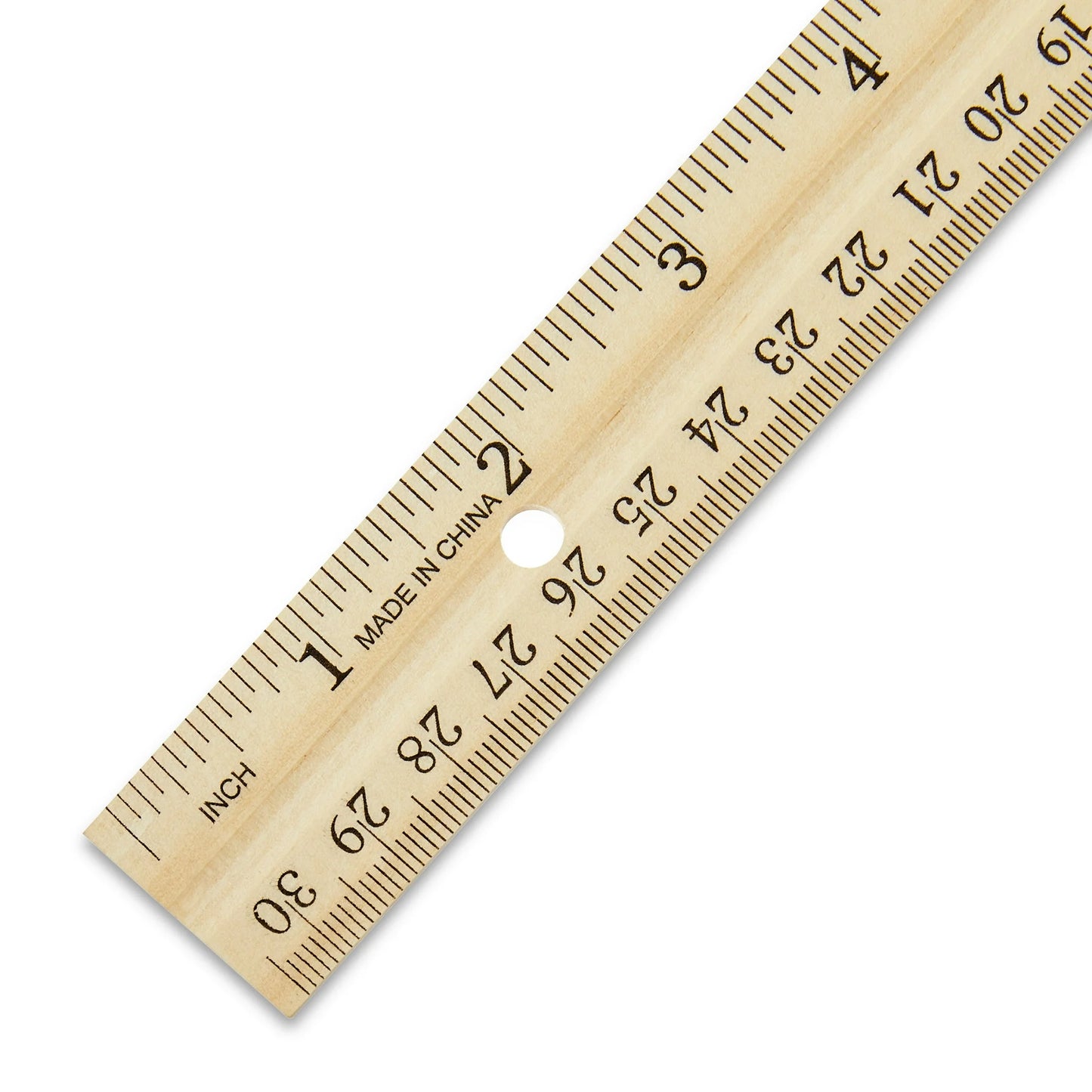 Pen + Gear Wood Ruler, 12 inch, Ideal for Elementary to High School Educational Level