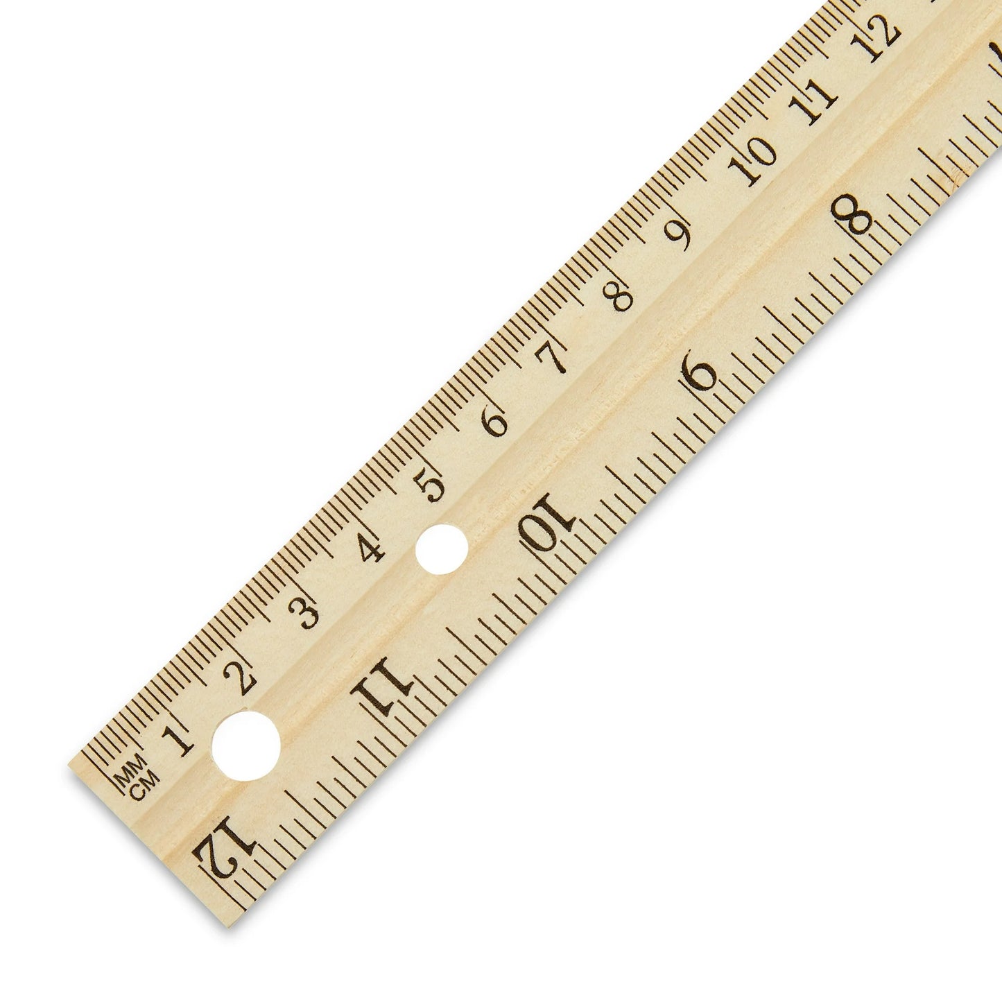 Pen + Gear Wood Ruler, 12 inch, Ideal for Elementary to High School Educational Level