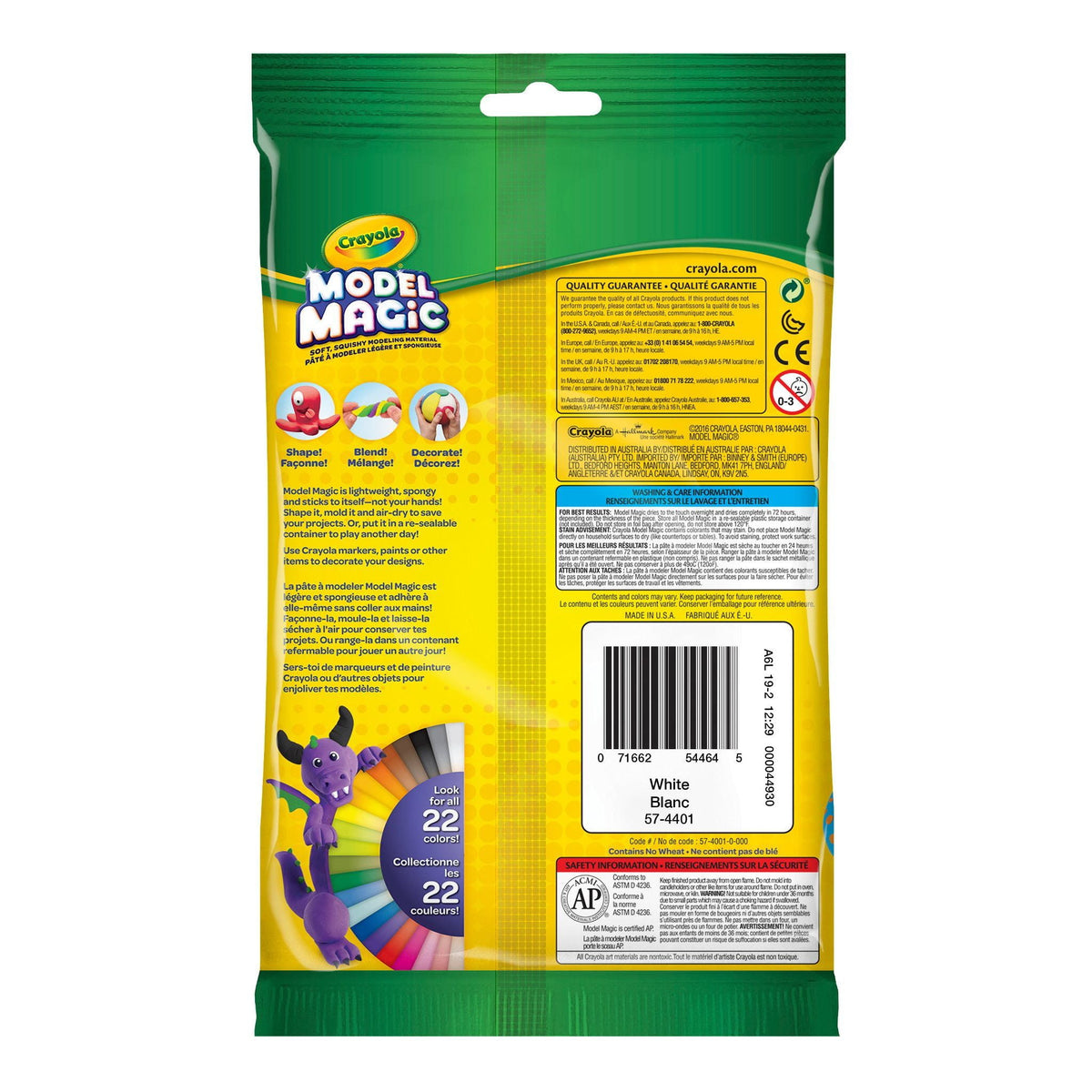 Crayola Model Magic Modeling Dough, White, 4 oz - image 4