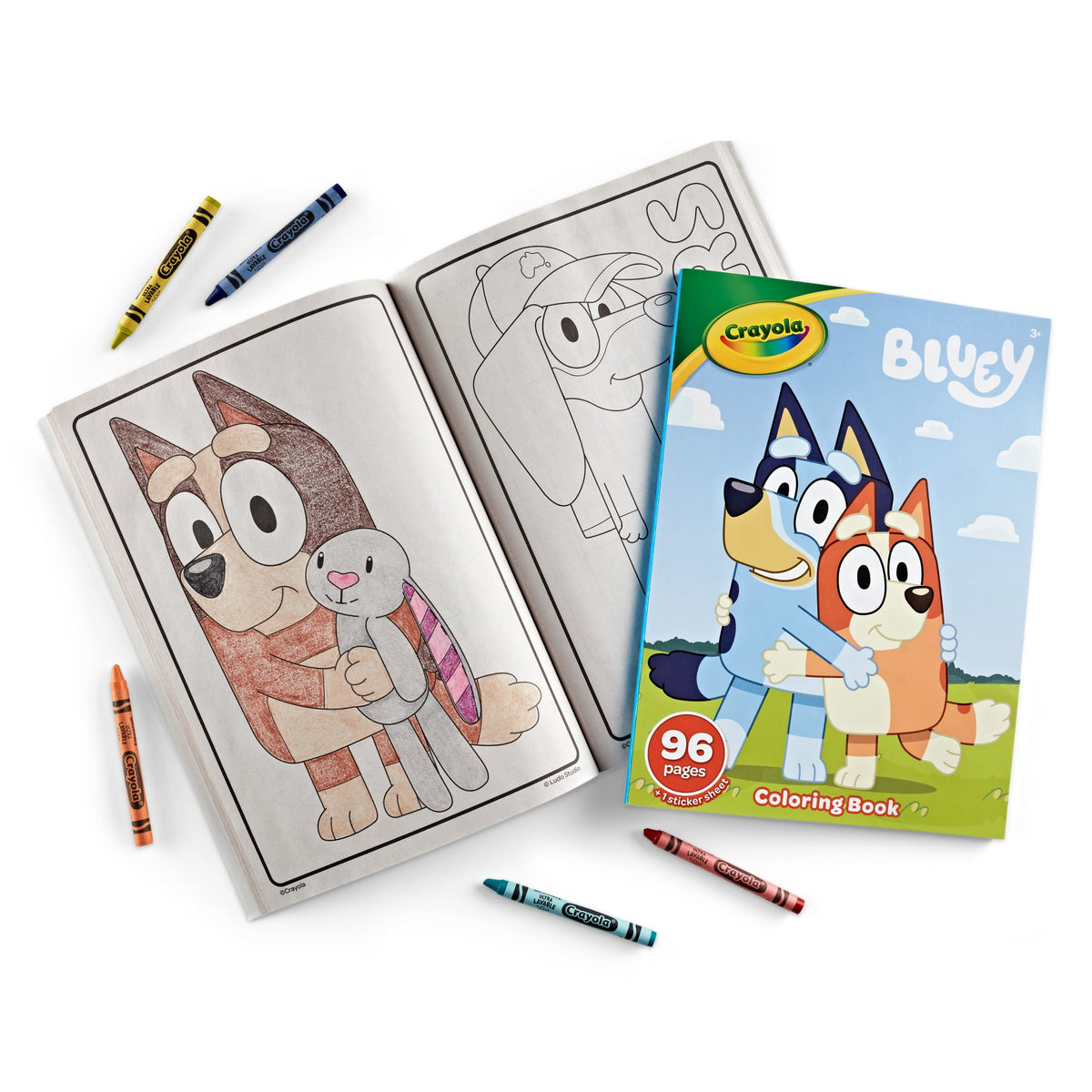 Crayola Bluey Coloring Book with Sticker Sheet, 96 Pages - image 2