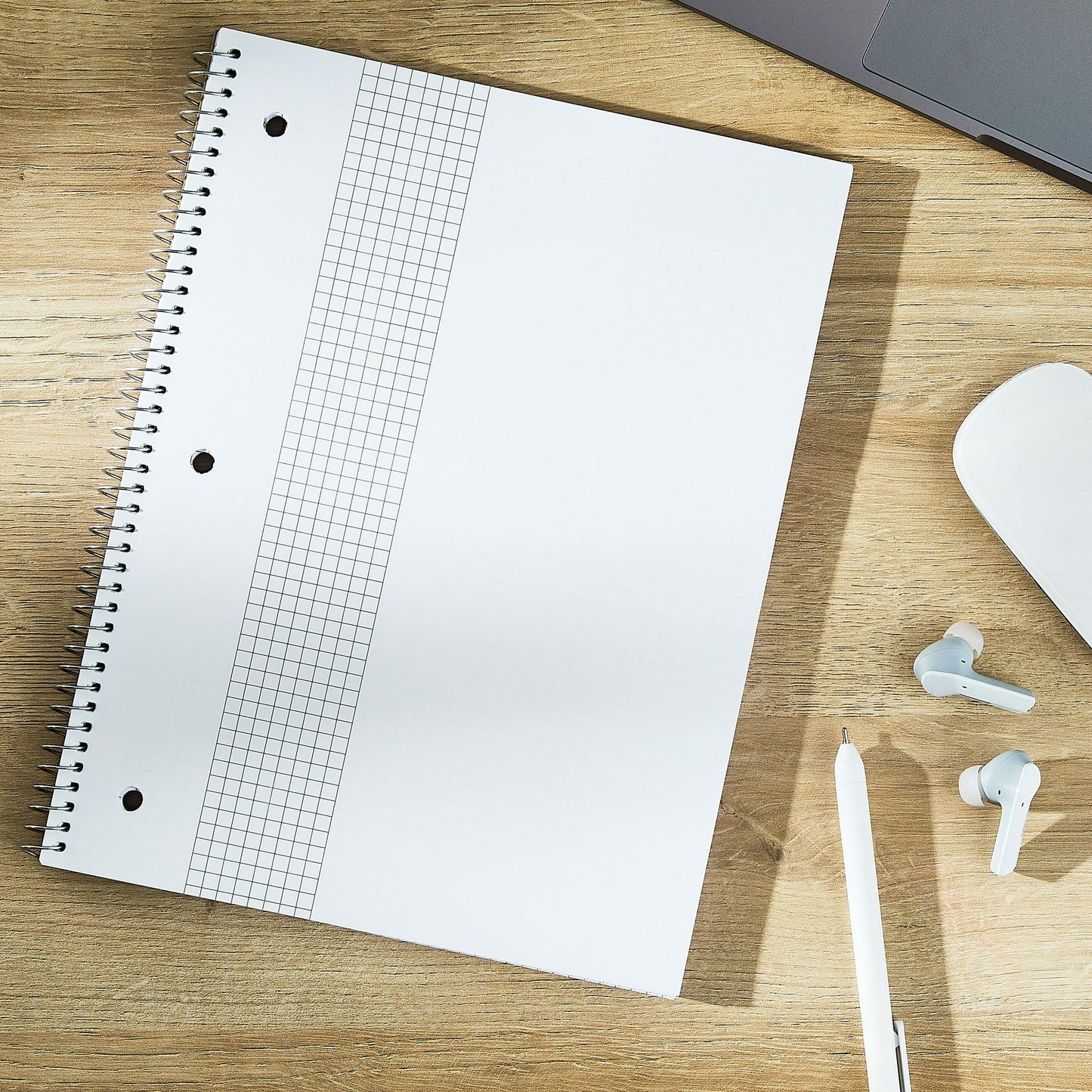 Pen+Gear 1 Subject Notebook, Grid Ruled, 8.5"x 10.5", Poly Cover, 80 Sheets