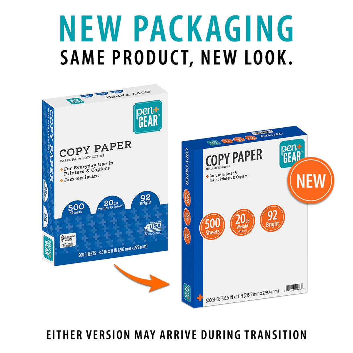 Pen+Gear Copy Paper, 8.5" x 11", 20 lb, 500 Sheets - image 3