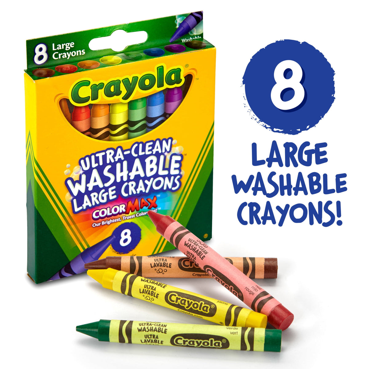 Crayola Large Washable Crayons, 8 Count - image 5