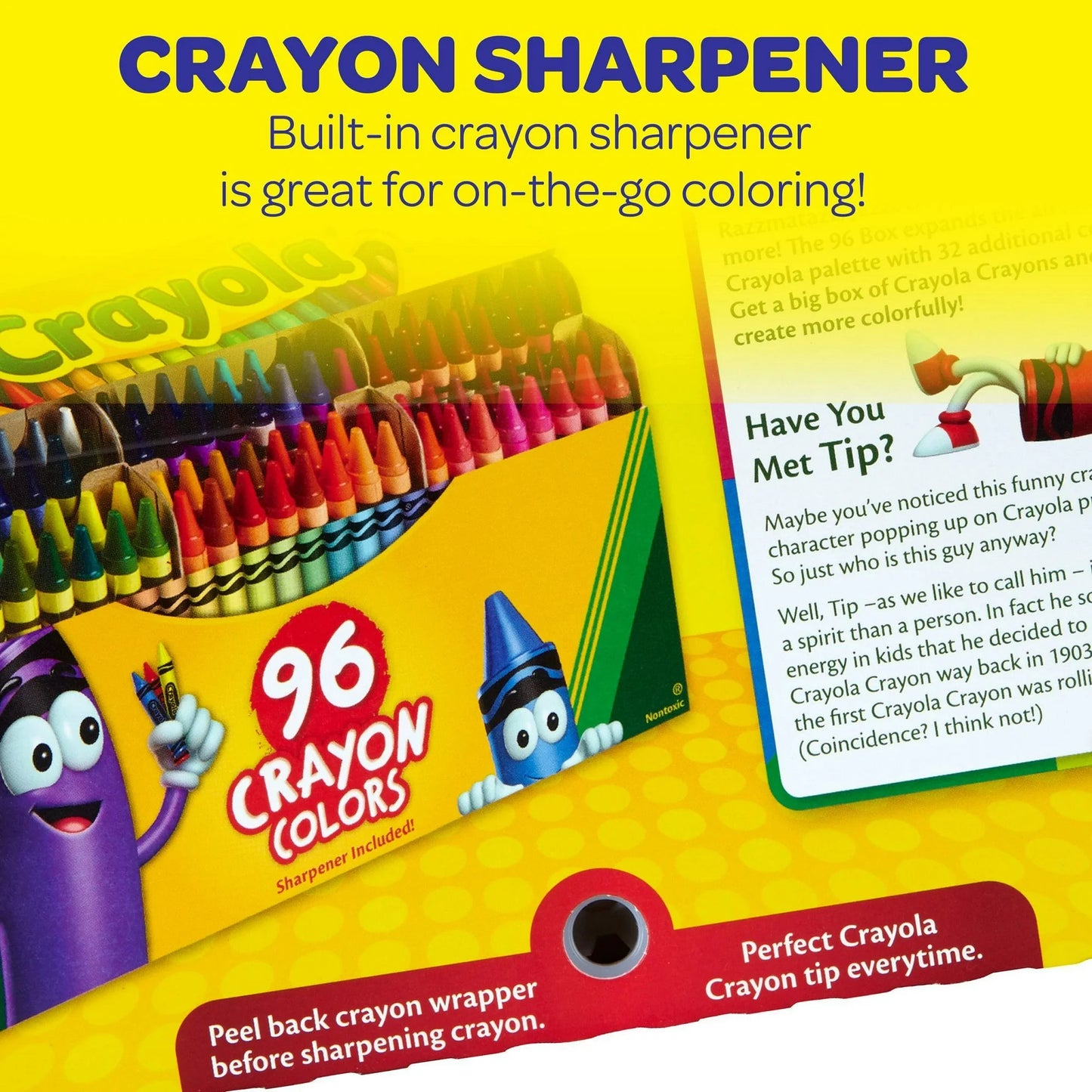 Crayola Crayon Set, 96 Count, With Sharpener, Classroom Must Haves, Back School Supplies for Teachers and Students