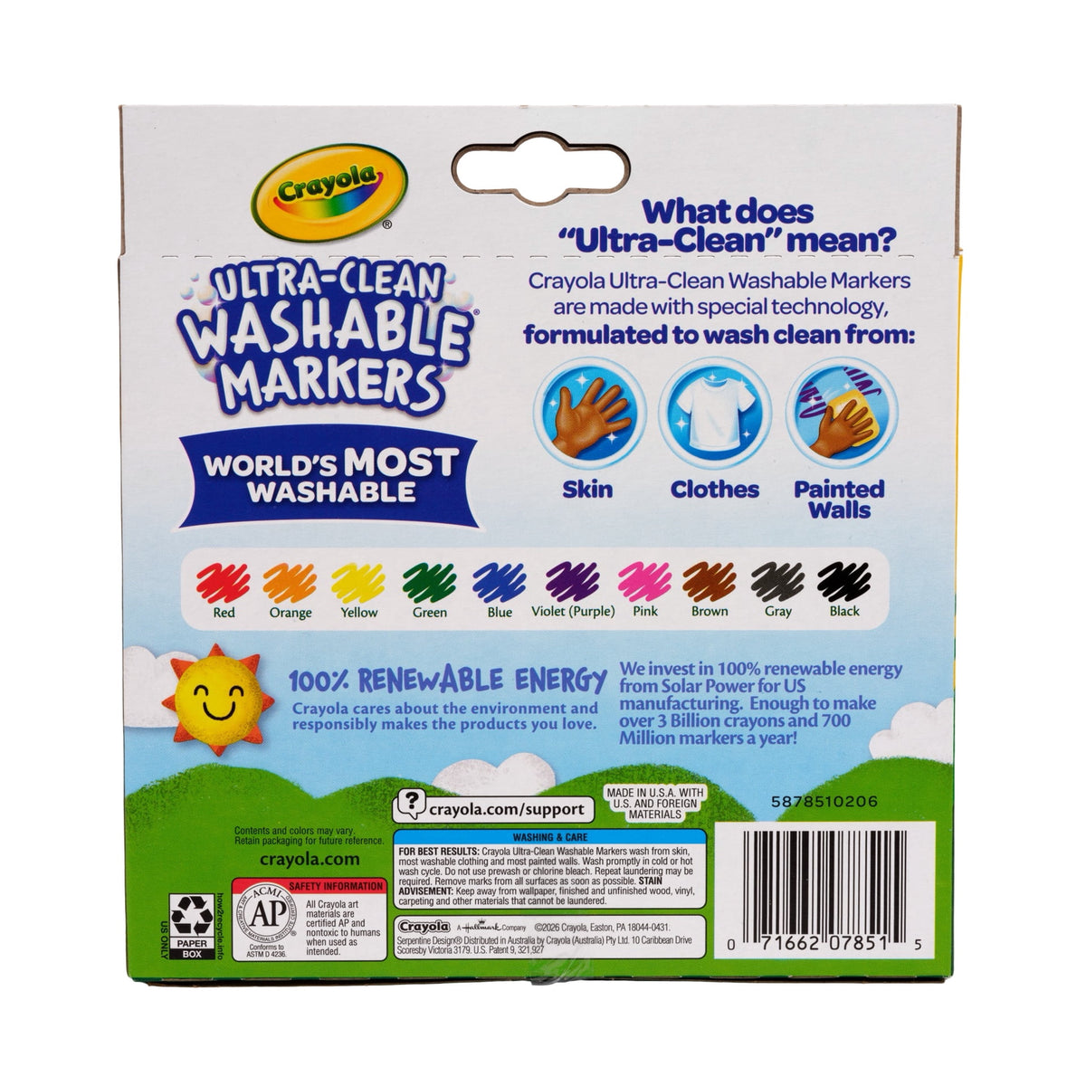 Crayola Ultra-Clean Washable Broad Line Markers, 10 Count - image 5