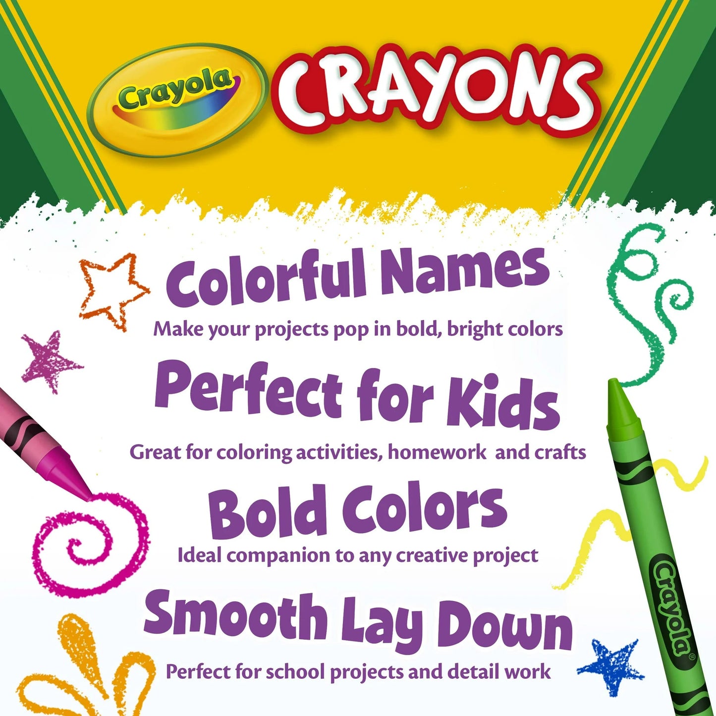 Crayola Crayons with Sharpener, 64 Count, Classroom Must Haves for Teachers, Arts and Crafts