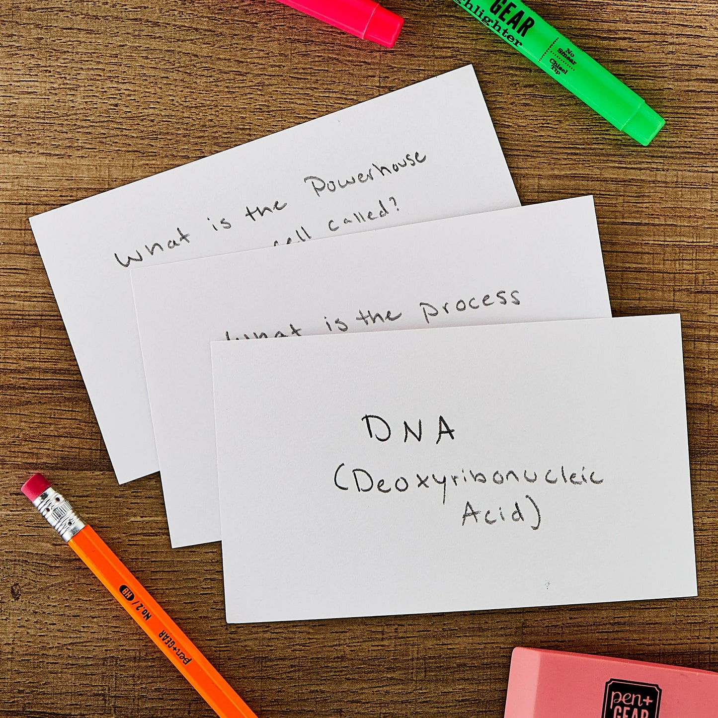 Pen+Gear Blank Index Cards, 3" x 5", White, 100 Count