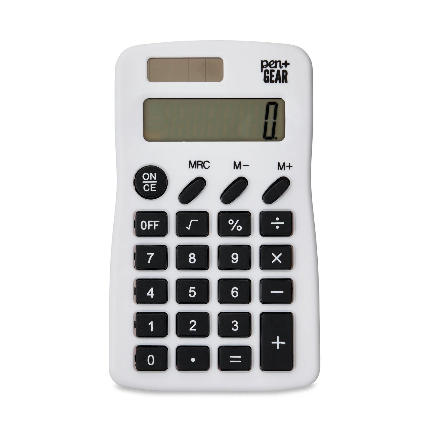 Pen+Gear Basic Calculator, 8-Digit Display Handheld Calculator, Portable, White Color, Elementary School