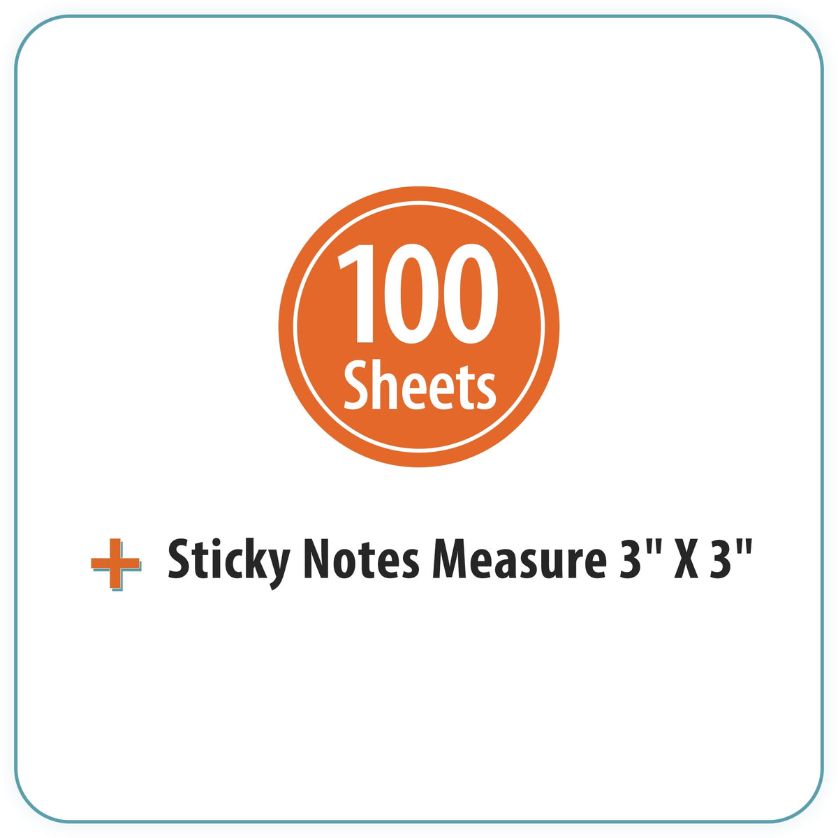 Pen+Gear Sticky Notes, Neon Orange, 3" x 3", 100 Sheets - image 3