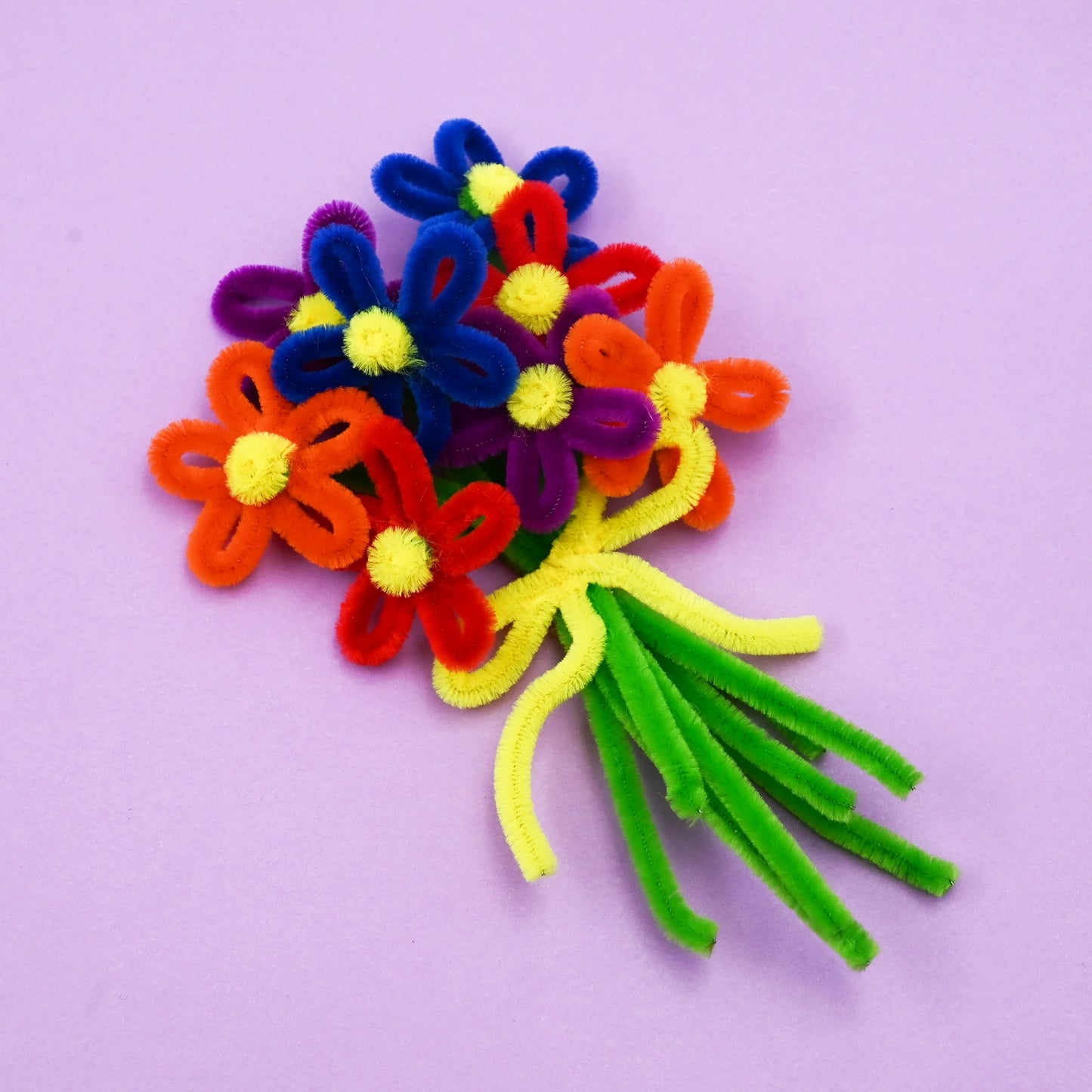 Hello Hobby Fuzzy Sticks, 100 Count, Rainbow Multicolor Chenille Stems for Kids Crafts and DIY Projects