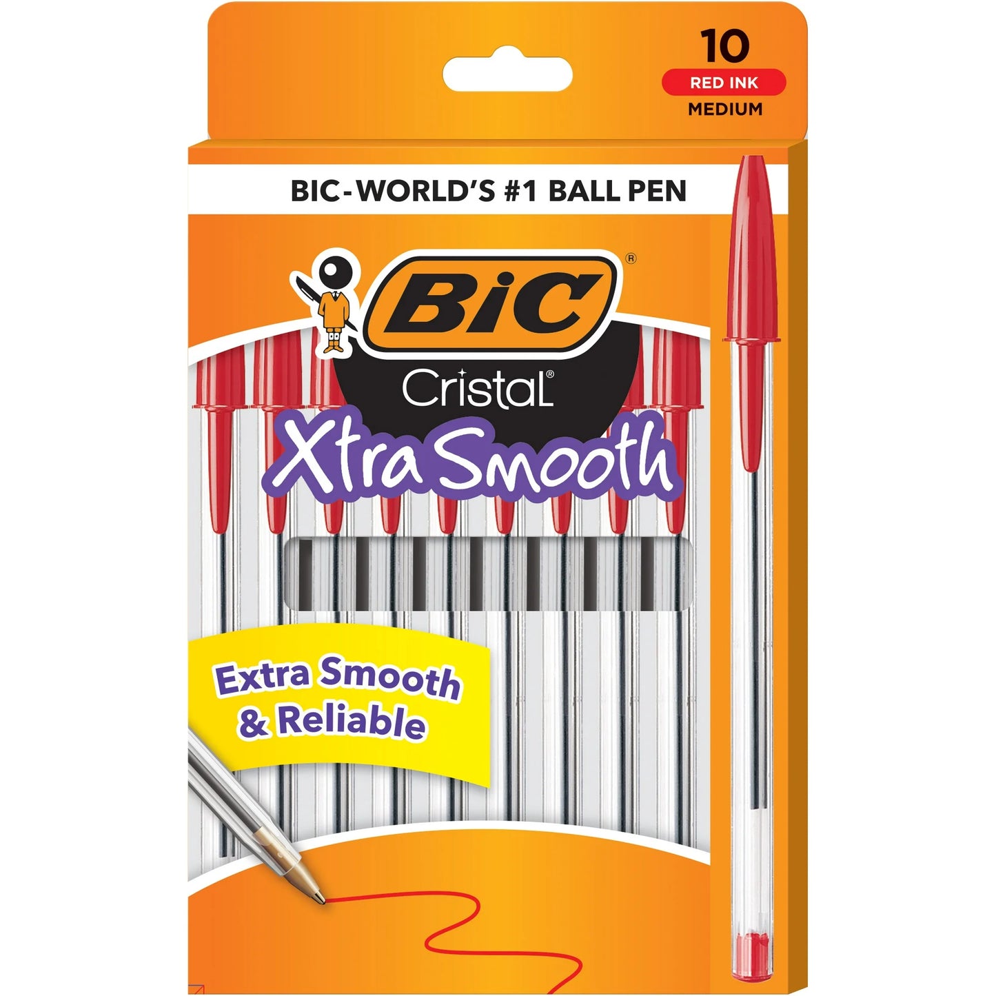 BIC Cristal Xtra Bold Ballpoint Pen, Bold Point, 1.6 mm, 10 Count